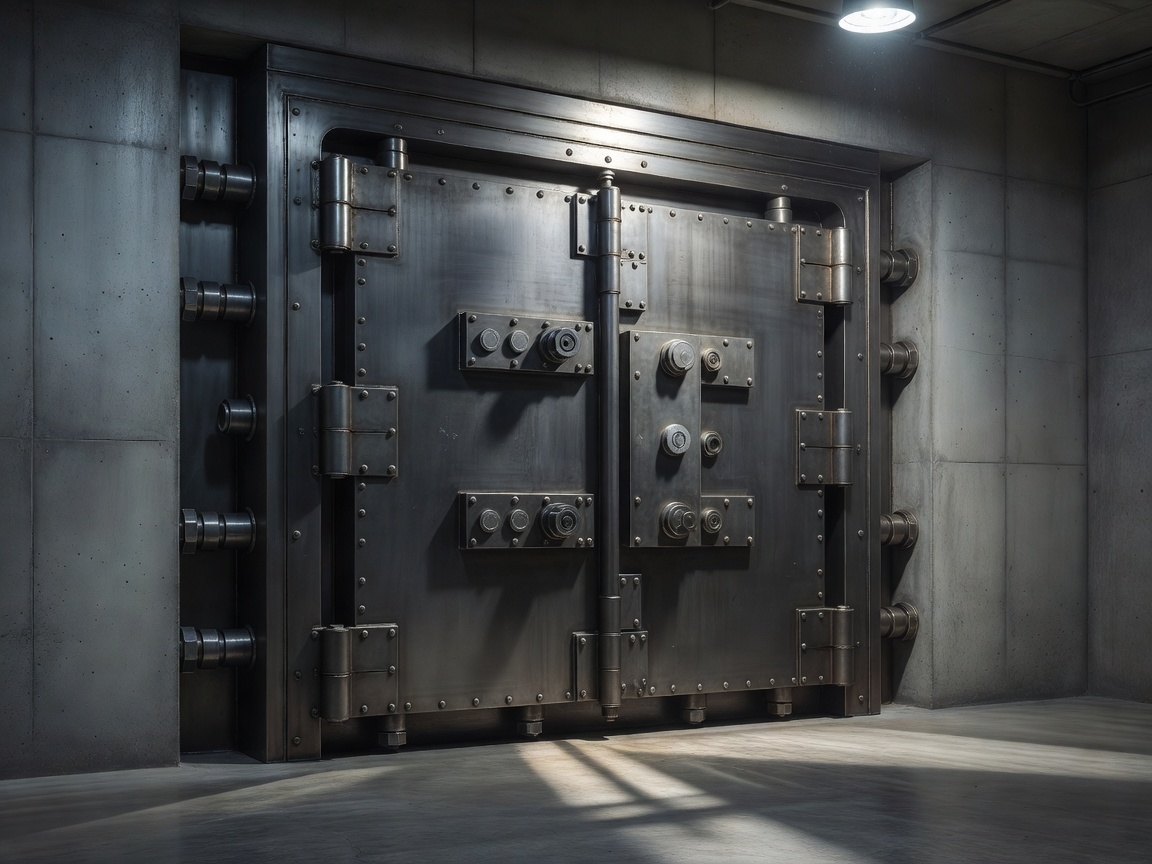 Heavy composite dual chamber biometric vault safe