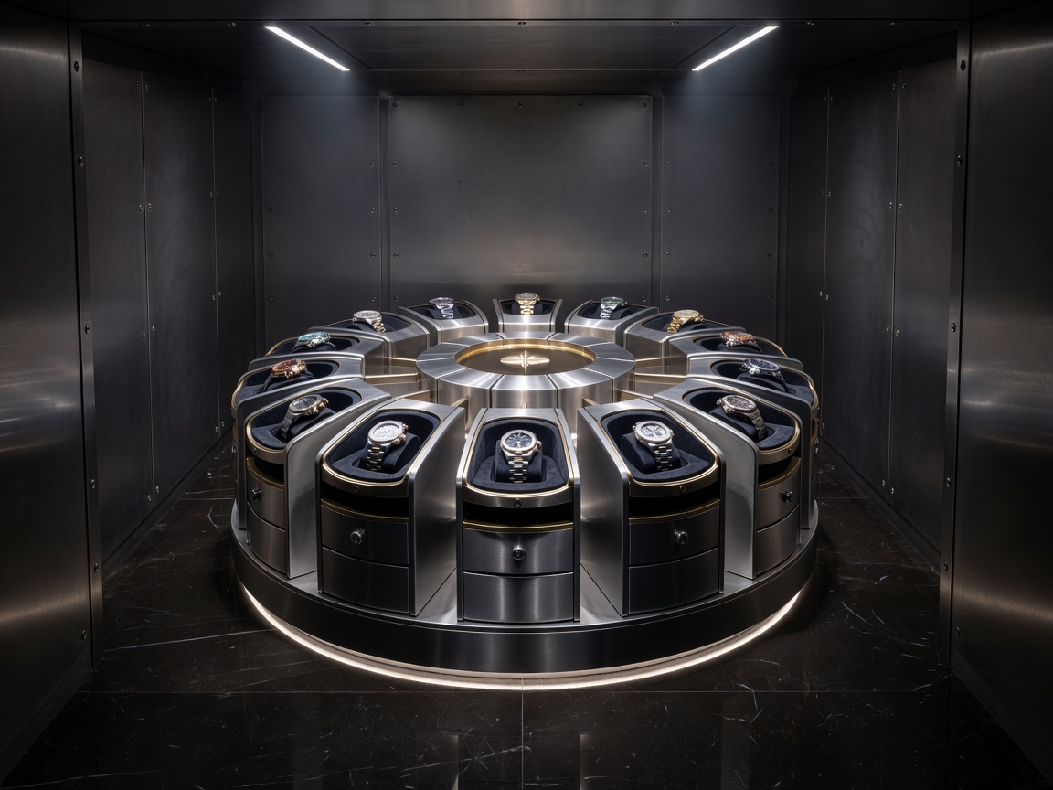 Exquisite motorized vault winder storage for luxury chronometers